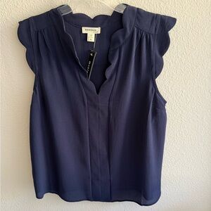 Monteau Navy Sleeveless Top - Size XL